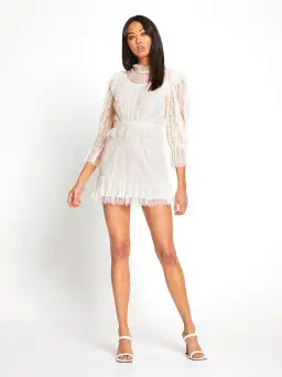 Alice McCall Love My Way Mini Dress Cream Size AU 8 for rent on The Volte - image 2
