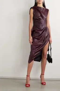 Toni Maticevski Connector Dress Burgundy Size 6 for rent on The Volte - image 3