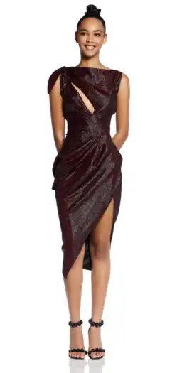Toni Maticevski Connector Dress Burgundy Size 6 for rent on The Volte - image 1