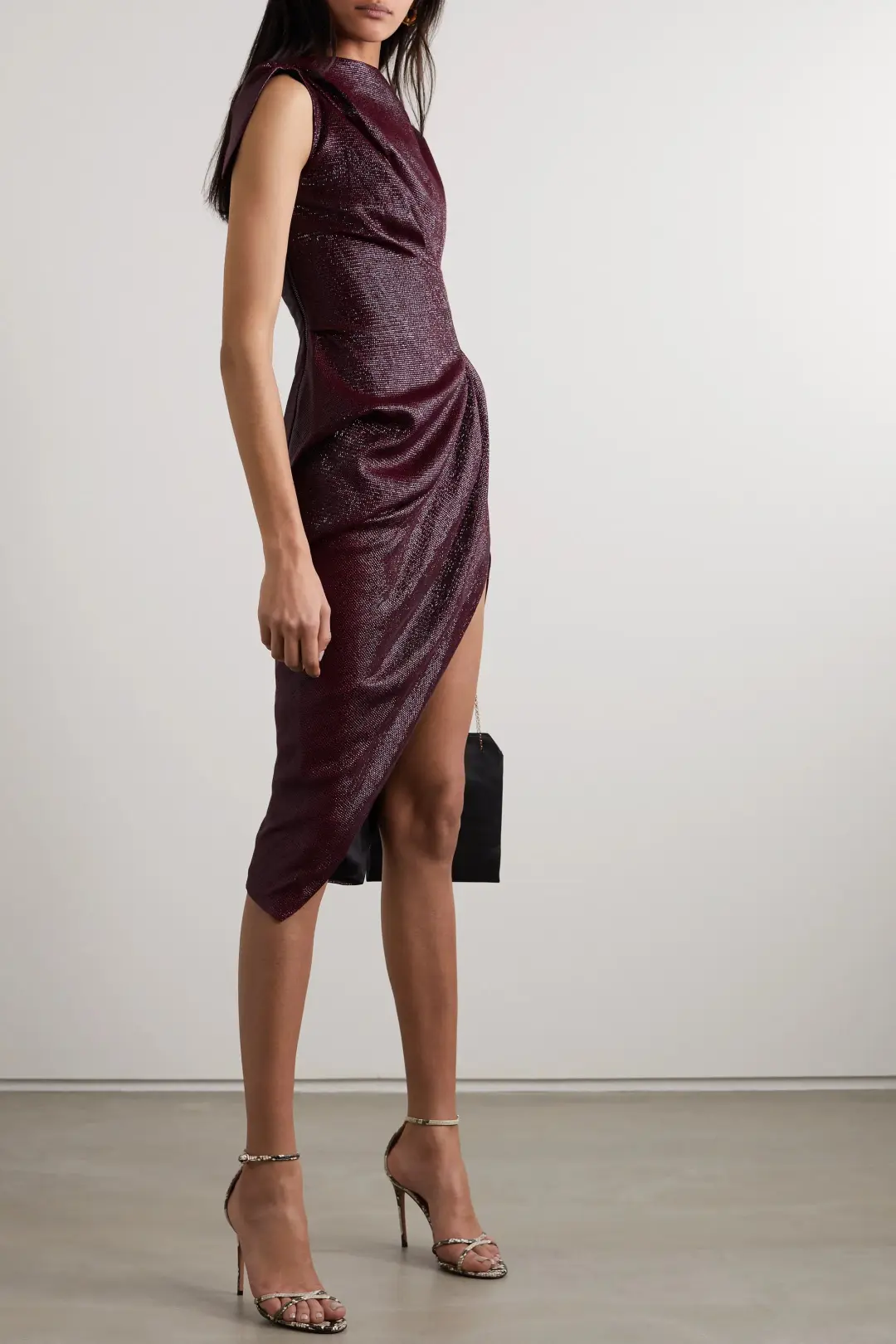 Toni Maticevski Connector Dress Burgundy Size 6 for rent on The Volte - main image