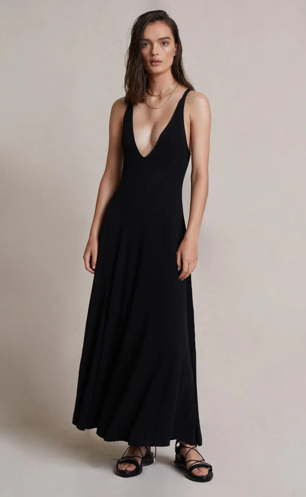 Bec and Bridge Luka Knit Maxi Dress Black Size 8 for rent on The Volte - main image