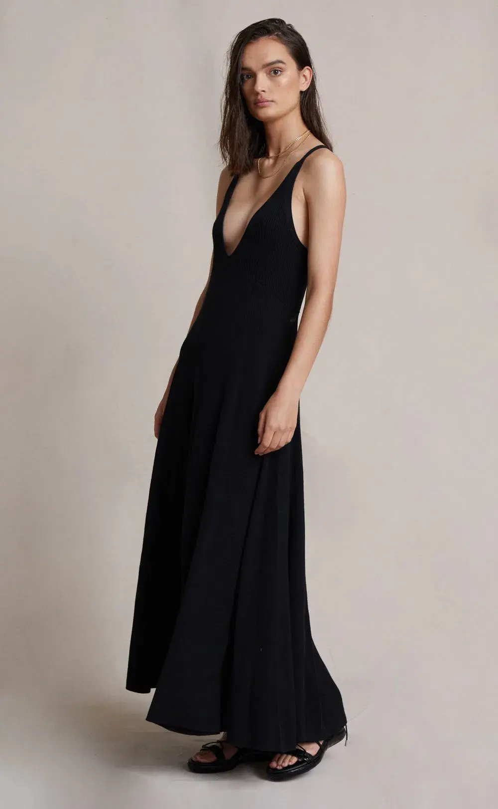 Bec and Bridge Luka Knit Maxi Dress Black Size 8 for rent on The Volte - main image