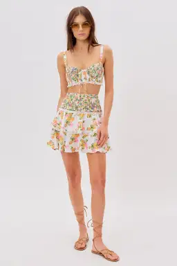 For Love and Lemons Rosalyn Skirt and Top Set Print Size 10 for rent on The Volte - image 1