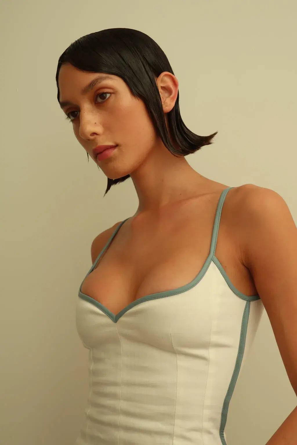 Paris Georgia Heart Singlet Tank Top White Size 8 for rent on The Volte - main image