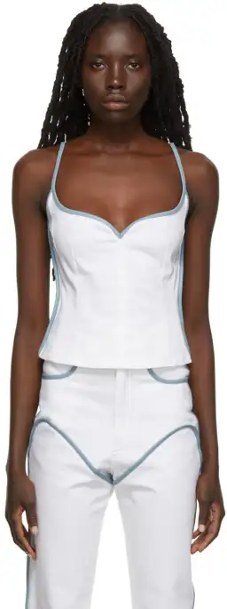 Paris Georgia Heart Singlet Tank Top White Size 8 for rent on The Volte - image 2