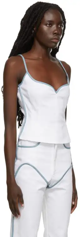 Paris Georgia Heart Singlet Tank Top White Size 8 for rent on The Volte - image 3