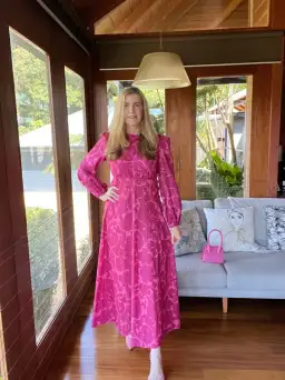 Zimmermann Edie High Neck Dress Print Size 3 / Au 14 for rent on The Volte - image 1