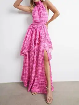 Aje Bungalow Sienna Dress Pink Size 12