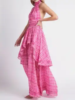 Aje Bungalow Sienna Dress Pink Size 12