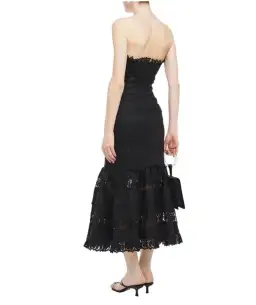 Zimmermann Black Strapless Wayfarer Panelled Dress Size 3 for rent on The Volte - image 3