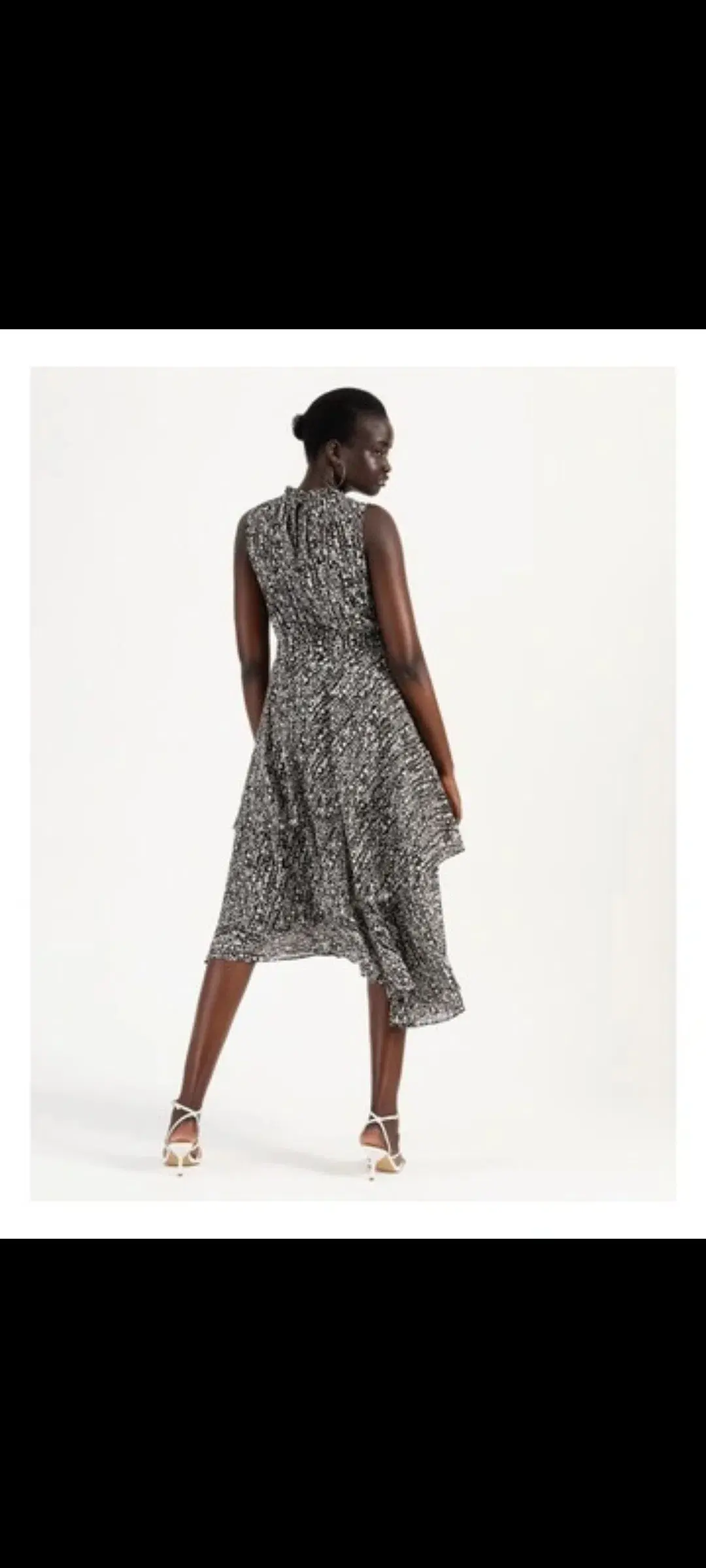 Wayne Cooper Tiered Frill Midi Ggt Dress Droplets Print for rent on The Volte - main image
