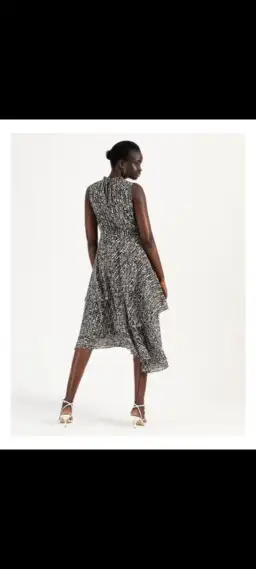 Wayne Cooper Tiered Frill Midi Ggt Dress Droplets Print for rent on The Volte - image 7