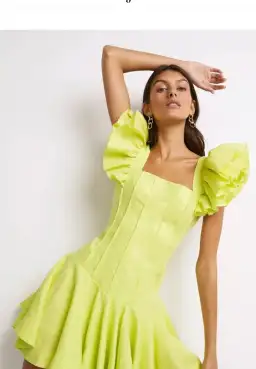 Breathless Frill Sleeve Mini Dress for rent on The Volte - image 2