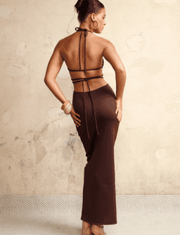 Arcina Ori Kaiya Knit Dress Chocolate Brown Size S for rent on The Volte - image 2