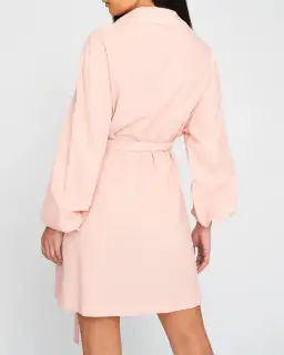 By Johnny Naomi Cotton Wrap Dress Pink Size 6 for rent on The Volte - image 3