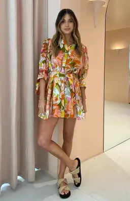 Acler Hendrix Dress Print Size 6 for rent on The Volte - image 3