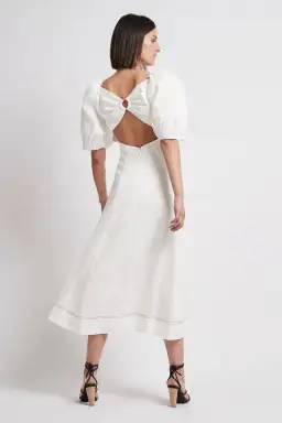 Aje Grove Midi Dress White Size 4 for rent on The Volte - image 3