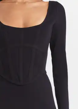 Dion Lee Rib Corset Mini Dress Black