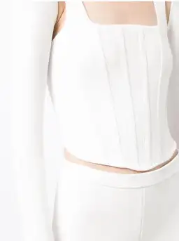 Dion Lee Pointelle Corset Top White Size 6 for rent on The Volte - image 2