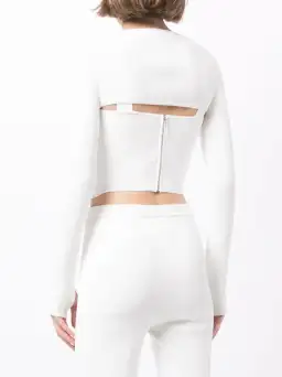 Dion Lee Pointelle Corset Top White Size 6 for rent on The Volte - image 4