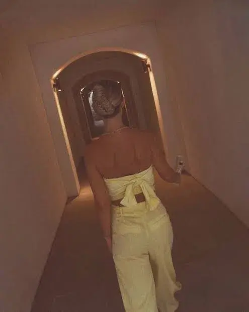 The Wolf Gang Sahara Linen Twist Neck Top Yellow Size 6 for rent on The Volte - main image