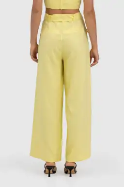 The Wolf Gang Sahara Linen Pans in Lemon Yellow Size au 6 for rent on The Volte - image 2