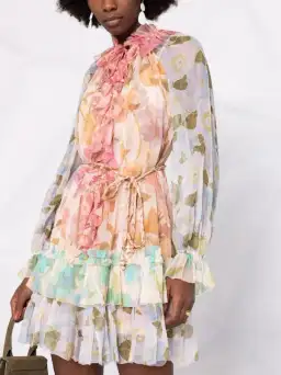 Zimmermann Frilled Tempo Mini Dress Print Size 8 for rent on The Volte - image 3