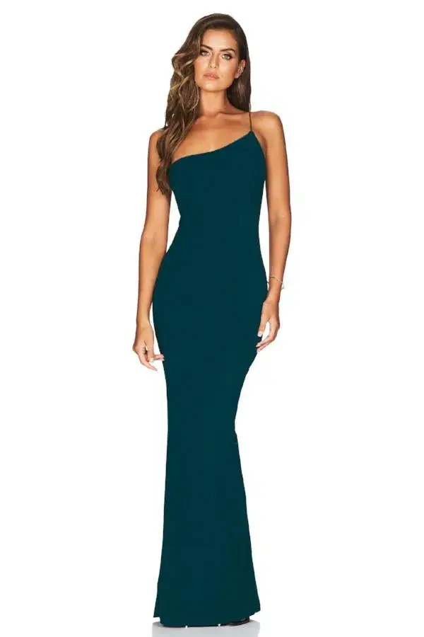 Nookie Penelope Gown Teal Green Size 6 for rent on The Volte - main image