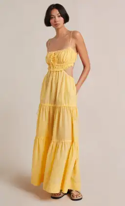 Bec & Bridge Alexandra Tie Maxi Dress Yellow Size 8 for rent on The Volte - image 5