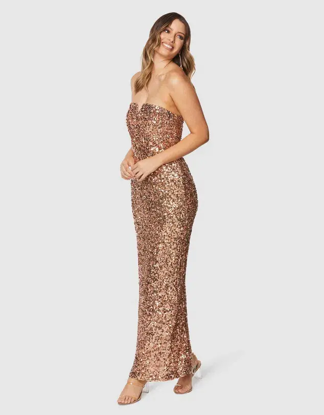 Pilgrim Gianina Gown Sequin Size 10 for rent on The Volte - main image