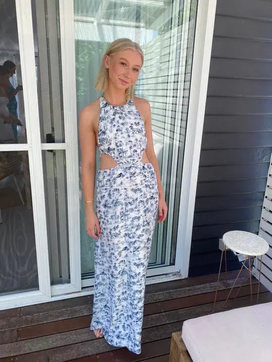 Sir the Label Dimitri Open Back Dress Print Size 6 for rent on The Volte - main image