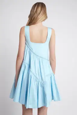 Aje Casabianca Sleeveless Braided Dress Blue Size 4