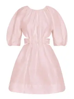 Aje Psychedelia Cut Out Mini Dress Blush Pink