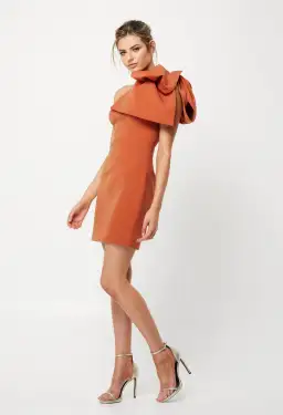 Mossman On The Low Mini Dress Orange