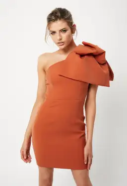 Mossman On The Low Mini Dress Orange