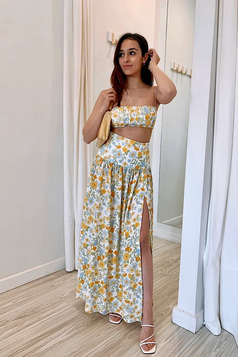 Bec & Bridge Cali Sun Top and Skirt Set Floral Size 8 for rent on The Volte - main image