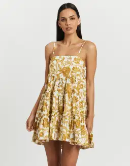 Shona Joy Saffron Tiered Mini Dress Print Size 10 for rent on The Volte - image 2