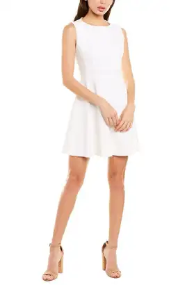 French Connection Feather Ruth Classic Dress White Size 8