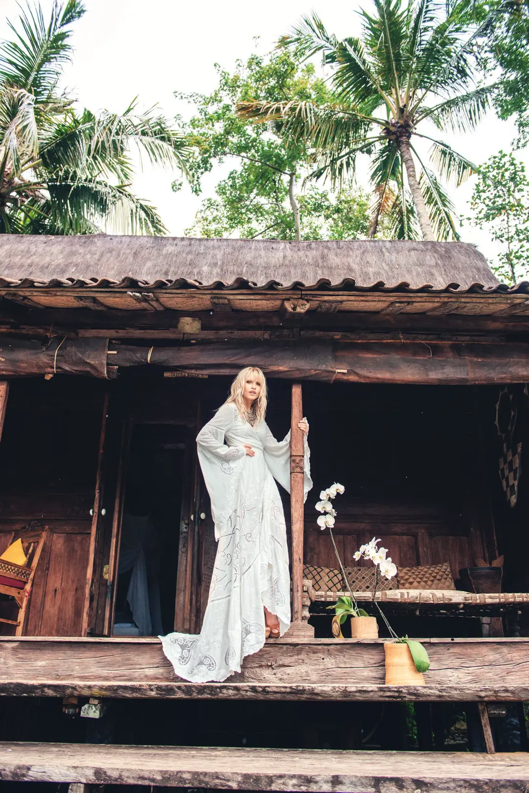 Spell and the Gypsy Gwendolyn Wrap Dress White Size 10 for rent on The Volte - main image