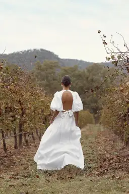 Dissh Aisle Linen Backless Dress White Size 8