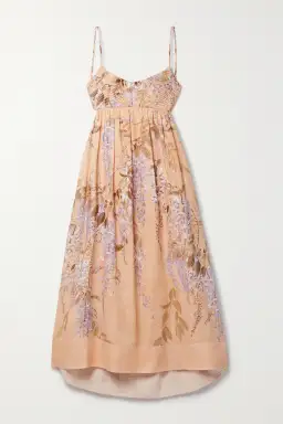 Zimmermann Rosa Bralette Midi Dress Lilac Wisteria Floral Size 0 / AU 8 for rent on The Volte - image 5