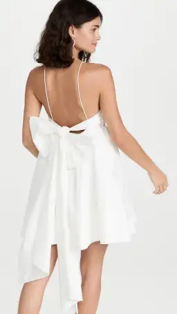 Aje Catina Bow Back Mini Dress White Size 8 for rent on The Volte - image 3