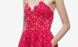 Self Portrait Red Lace Azalea Dress size 8