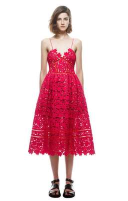 Self Portrait Red Lace Azalea Dress size 8