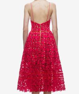 Self Portrait Red Lace Azalea Dress size 8