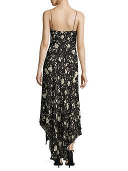 Polo Ralph Lauren Mulberry Silk Maxi Dress Floral Print Size 6 for rent on The Volte - image 3