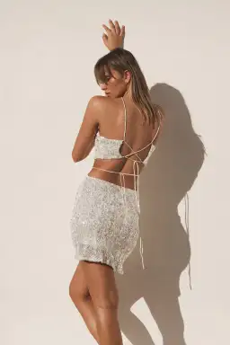 Winona Elodie Halter Dress White Size 10 for rent on The Volte - image 4