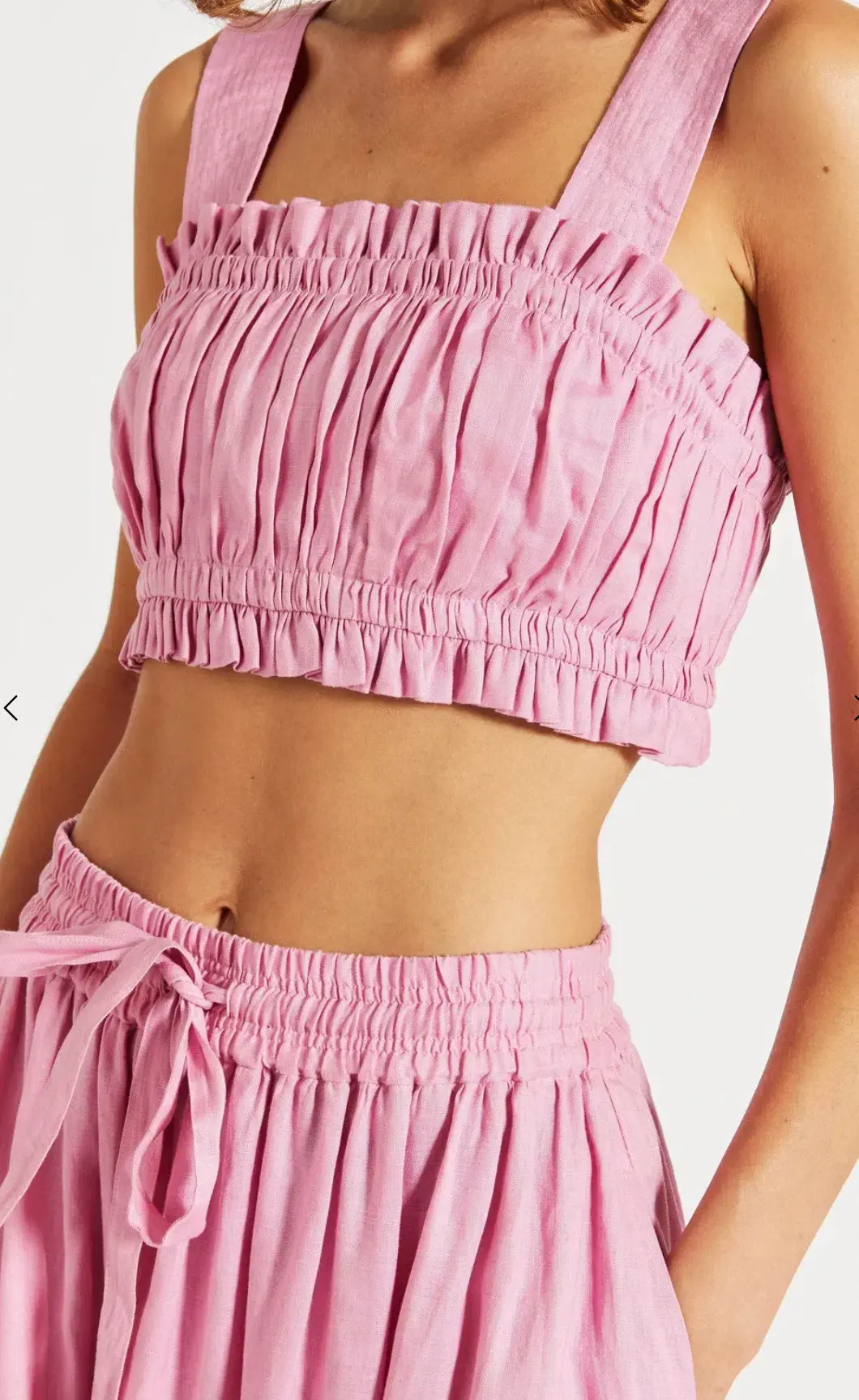 Lee Mathews Ali Top and Maxi Skirt Set Pink Size 10 for rent on The Volte - main image