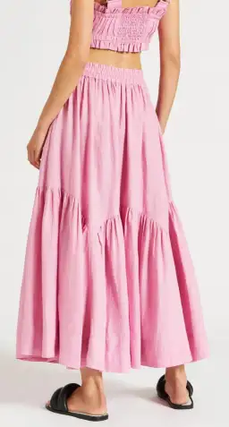 Lee Mathews Ali Top and Maxi Skirt Set Pink Size 10 for rent on The Volte - image 4