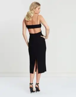 Bec & Bridge Elle Cut Out Midi Dress Black Size 12 for rent on The Volte - image 2